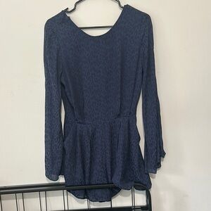 Top shop Navy Long Sleeve Romper
